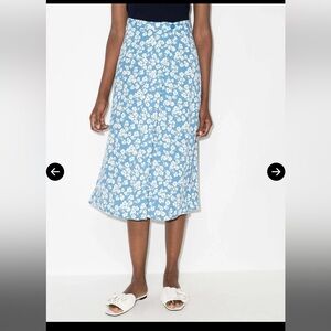 Reformation Betty Floral Print Midi Skirt